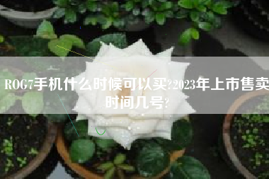 ROG7手机什么时候可以买?2023年上市售卖时间几号?