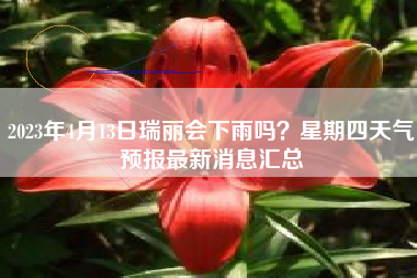 2023年4月13日瑞丽会下雨吗？星期四天气预报最新消息汇总