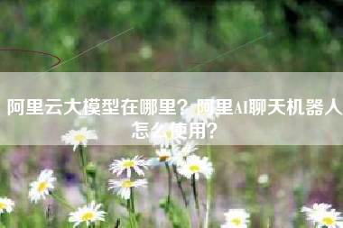 阿里云大模型在哪里？阿里AI聊天机器人怎么使用？