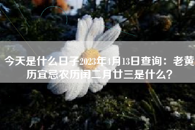 今天是什么日子2023年4月13日查询：老黄历宜忌农历闰二月廿三是什么？