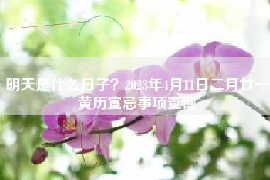 明天是什么日子？2023年4月11日二月廿一黄历宜忌事项查询
