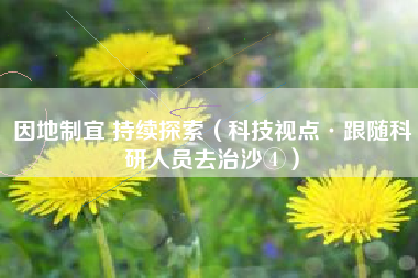 因地制宜 持续探索（科技视点·跟随科研人员去治沙④）