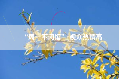 “周一不闭馆” 观众热情高