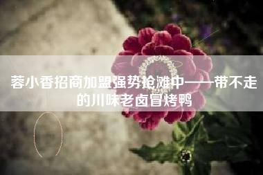 蓉小香招商加盟强势抢滩中——带不走的川味老卤冒烤鸭