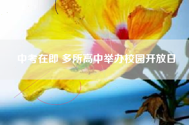 中考在即 多所高中举办校园开放日
