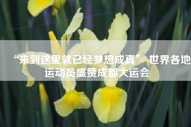 “来到这里就已经梦想成真” 世界各地运动员盛赞成都大运会