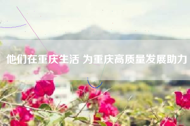 他们在重庆生活 为重庆高质量发展助力
