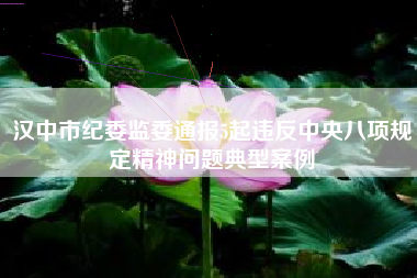 汉中市纪委监委通报5起违反中央八项规定精神问题典型案例