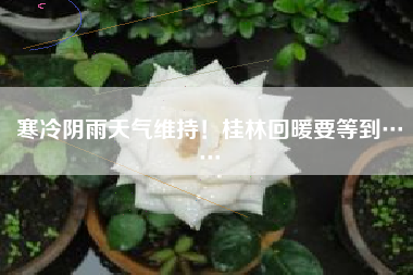 寒冷阴雨天气维持！桂林回暖要等到……