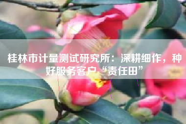 桂林市计量测试研究所：深耕细作，种好服务客户“责任田”