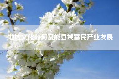 地域文化如何赋能县域富民产业发展