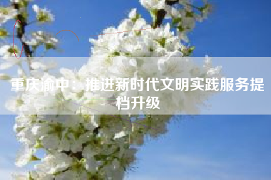 重庆渝中：推进新时代文明实践服务提档升级
