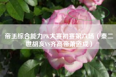 帝王综合能力PK大赛初赛第六场（秦二世胡亥VS齐高帝萧道成）
